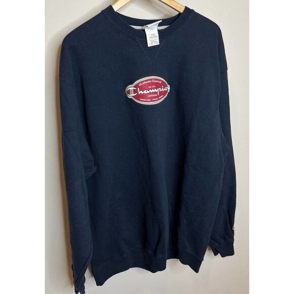 Champion Classics Authentic Apparel Navy Blue Crewneck Sweatshirt - Picture 1 of 8